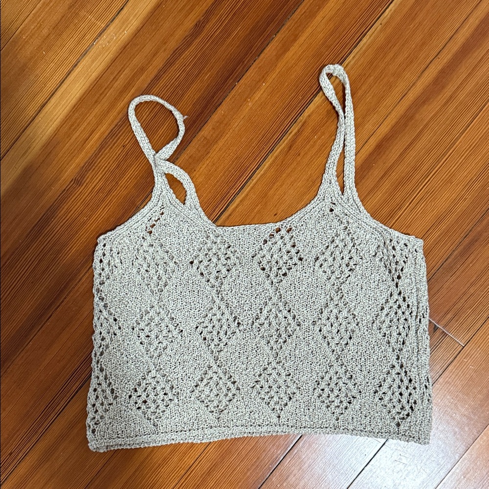 Free People Crochet Knit Tank Top